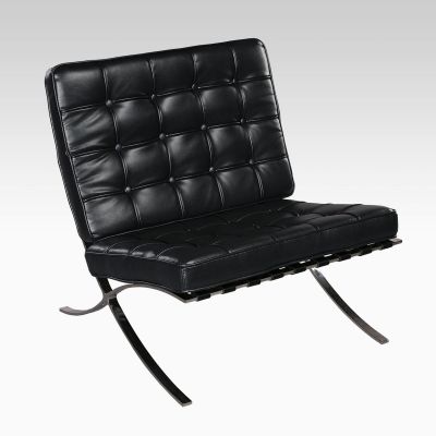 Image of Black Tufted Accent Chair